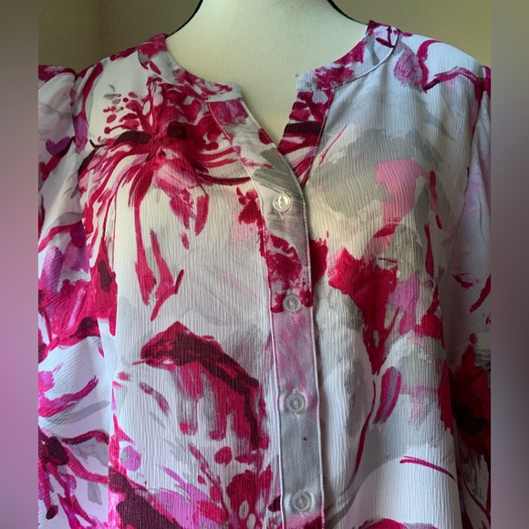 NWT-Allison Daley women’s petite Y neck floral print top - size PXL - Picture 4 of 8